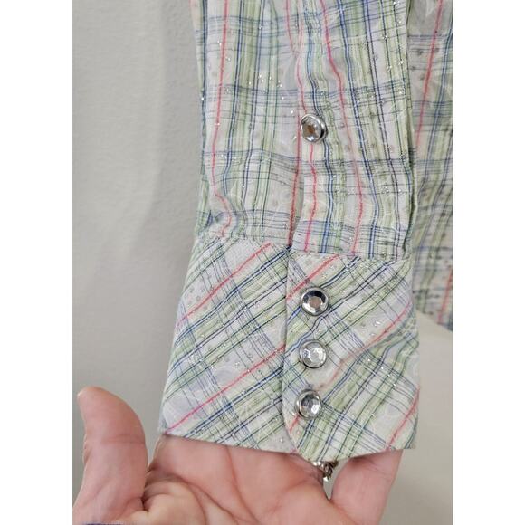 Ariat Shirt Womens Small Collared Plaid Cowgirl Western Understated Rodeo Shirt - Picture 6 of 10